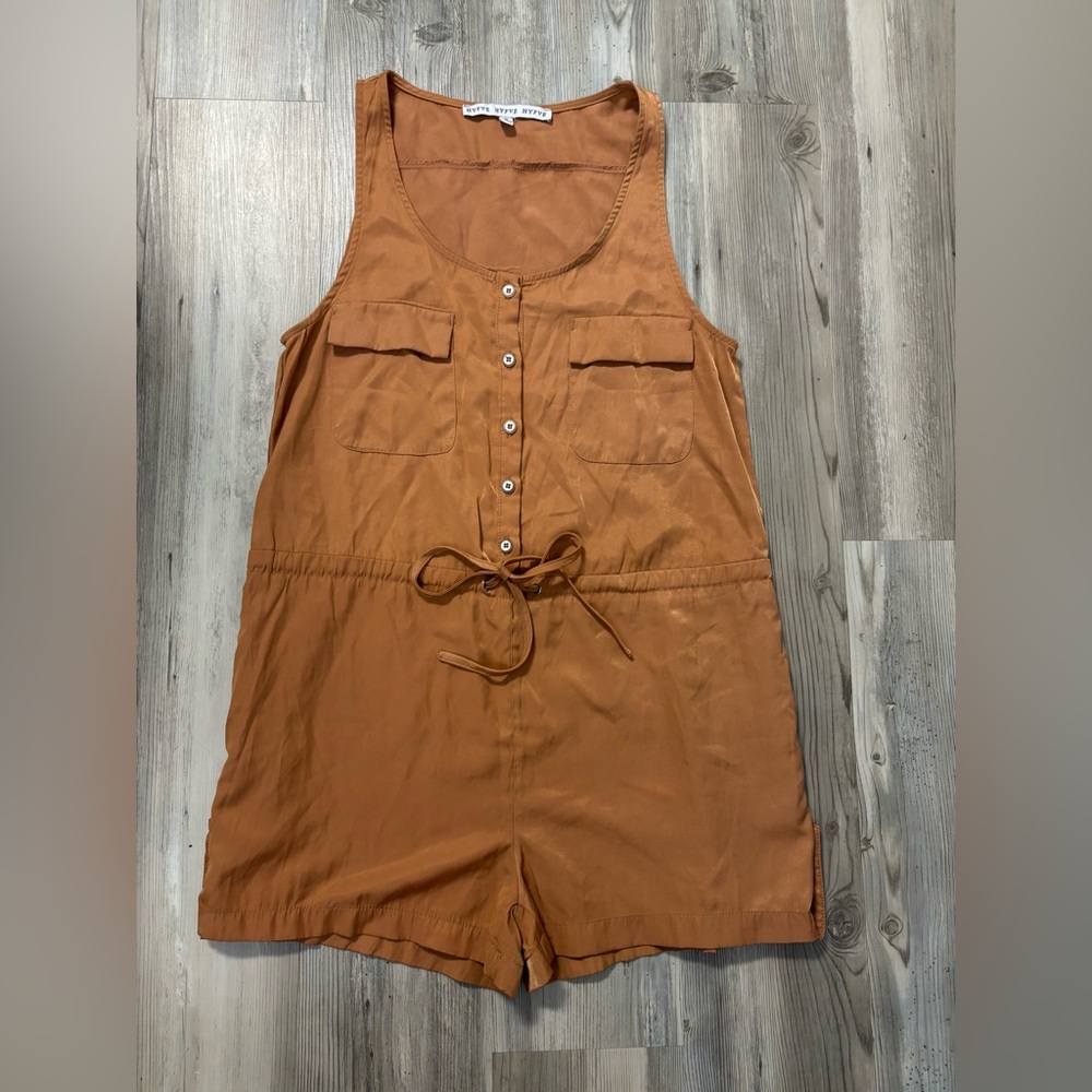 Hyfve Brown Button-Front Romper - image 1